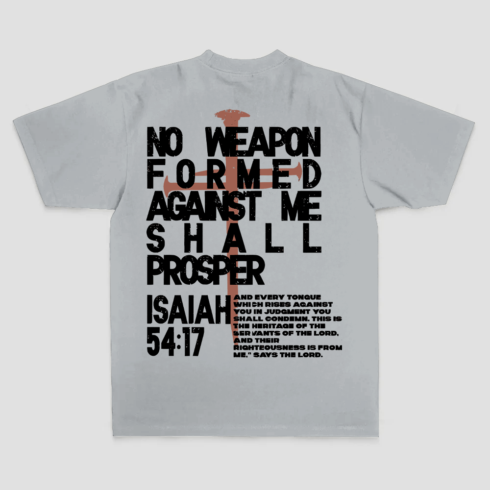 No Weapon Formed Against Me Shall Prosper Printed Men's T-shirt