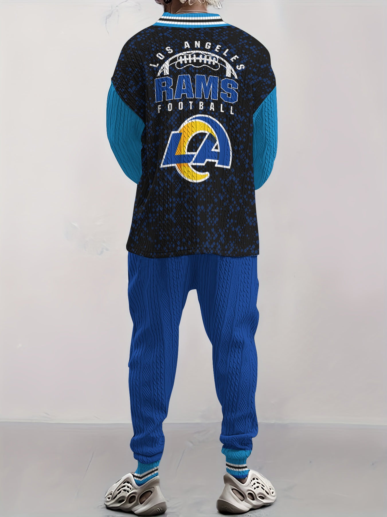 Los Angeles Rams  Classic All-Season Long Sleeve V-Neck Pullover Sweater