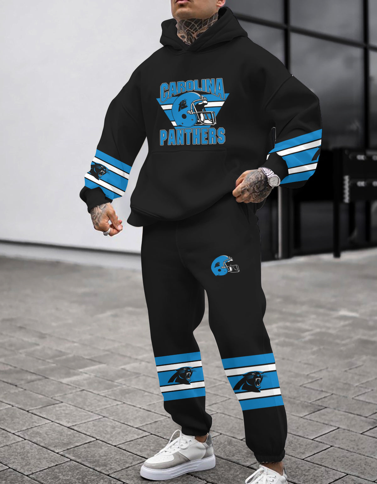 Carolina Panthers 3D Printed Pullover Hoodie And Sweatpant 2pcs Tracksuits