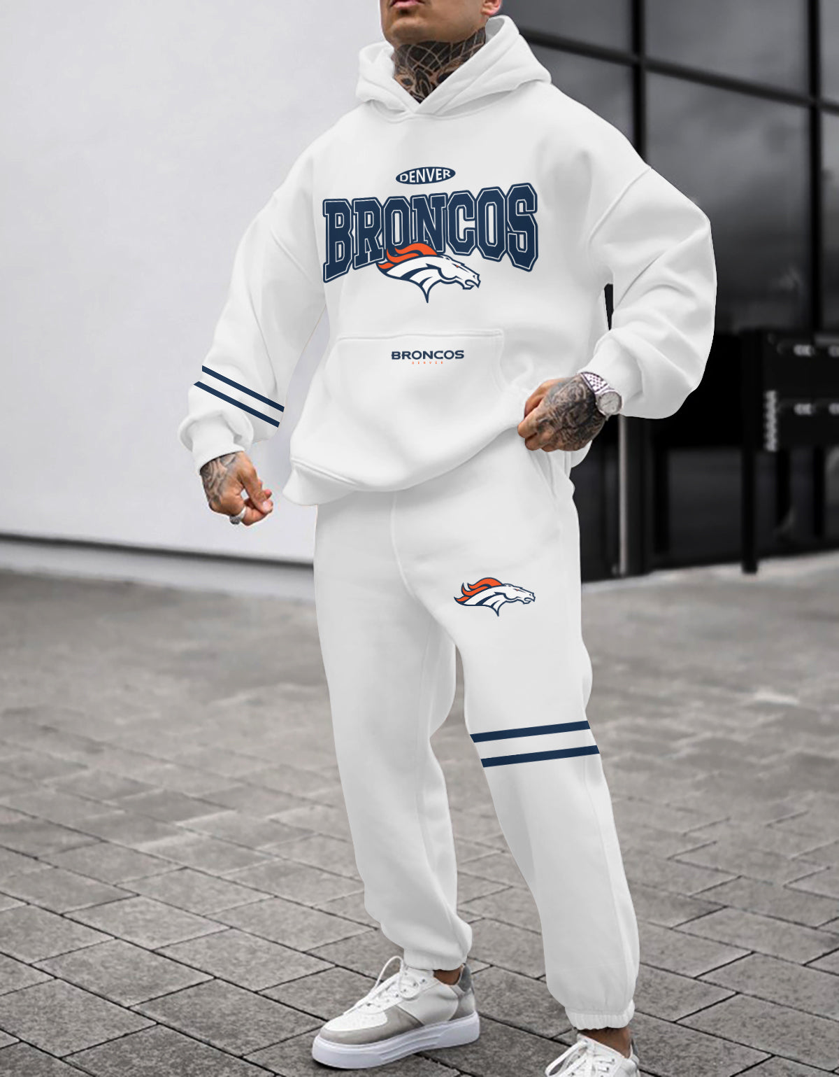 Denver Broncos 3D Printed Pullover Hoodie And Sweatpant 2pcs Tracksuits