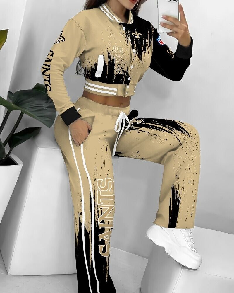 New Orleans Saints  3D Printed Varsity Jacket Set