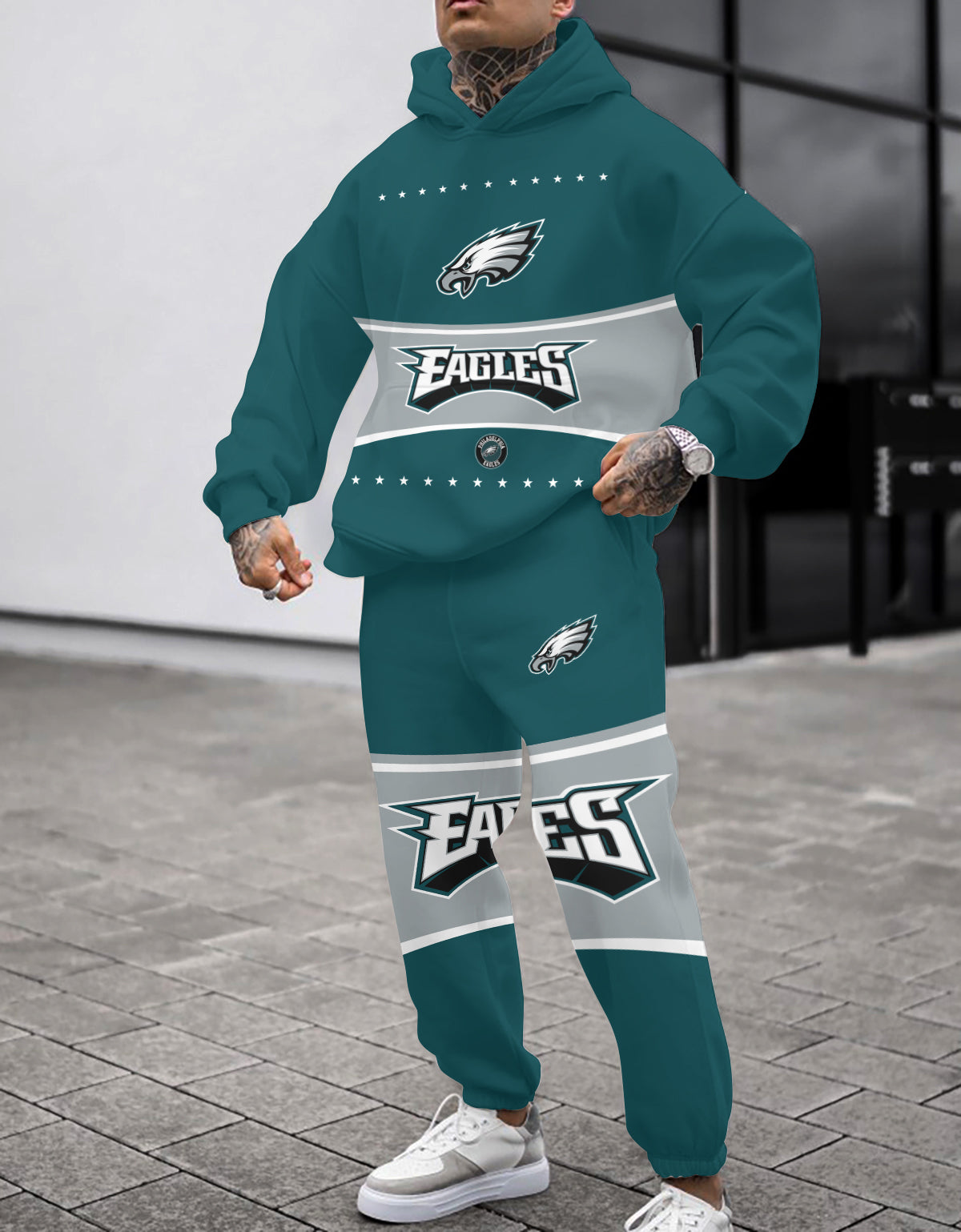Philadelphia Eagles 3D Printed Pullover Hoodie And Sweatpant 2pcs Tracksuits