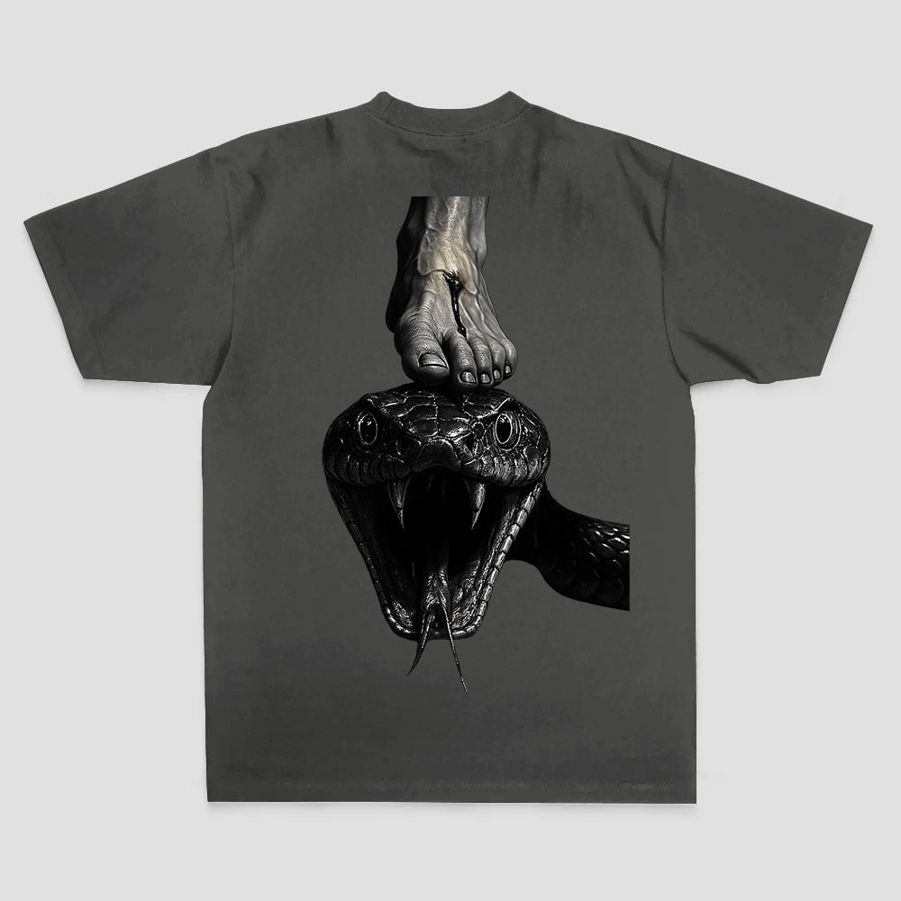 Snake Under Foot Printed Men's T-shirt