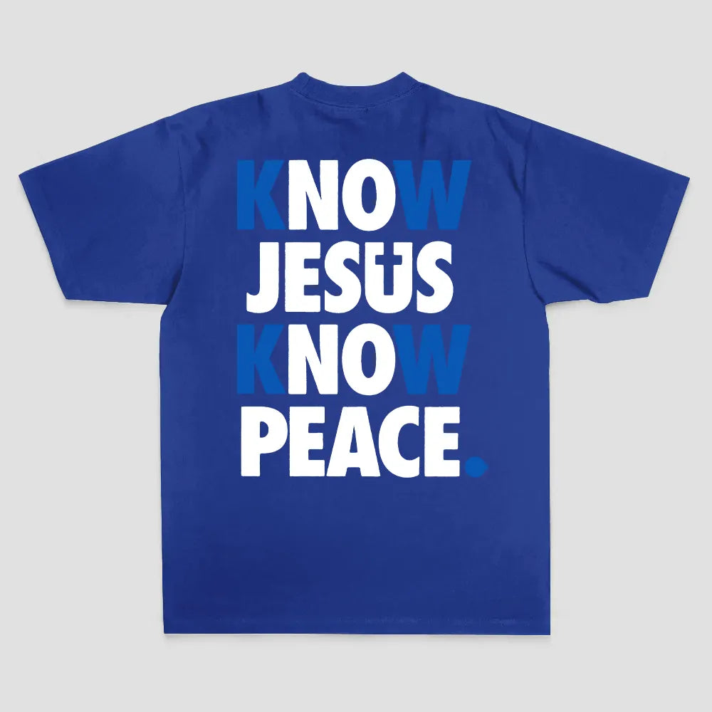 Know Jesus Know Peace Printed Men's T-shirt