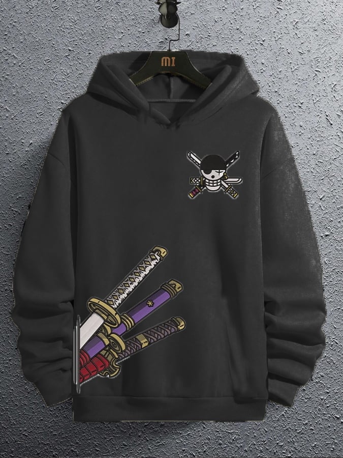 Men's Stylish Comic Print Hoodie
