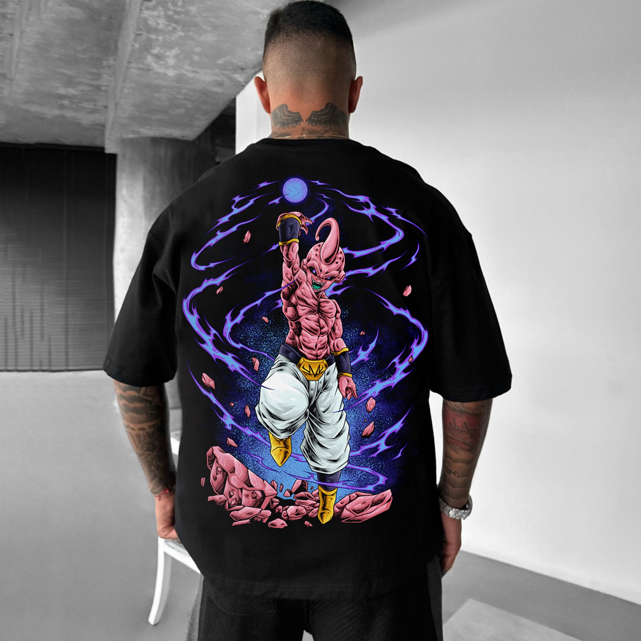 Oversize Dragon Ball Majin Buu Print Tee