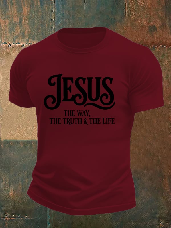 Men's  JESUS THE WAY Printed T-Shirt