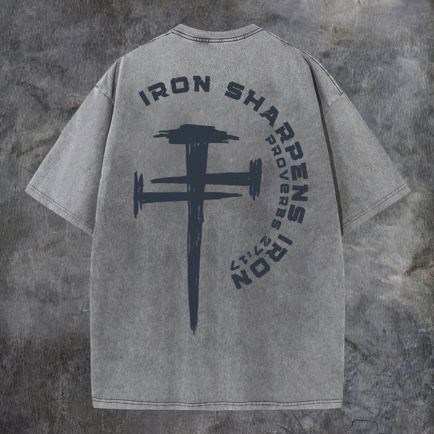 Iron Sharpens Iron Printed Oversize Washed T-Shirt