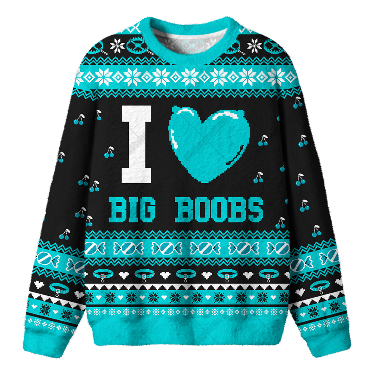 I LOVE BIG BOOBS UGLY CHRISTMAS SWEATSHIRT — image 1