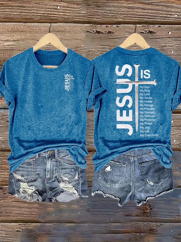 Women's  JESUS IS My God Print T-Shirt