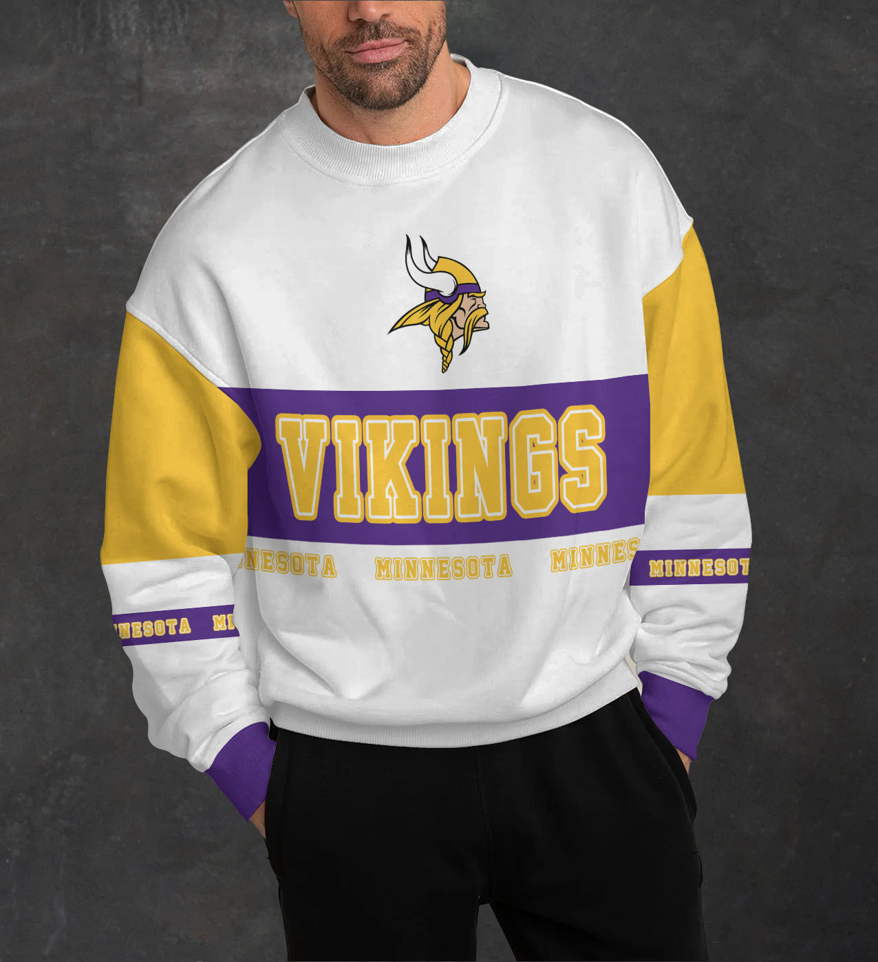 Minnesota Vikings 3D Limited Edition Crew Neck sweatshirt