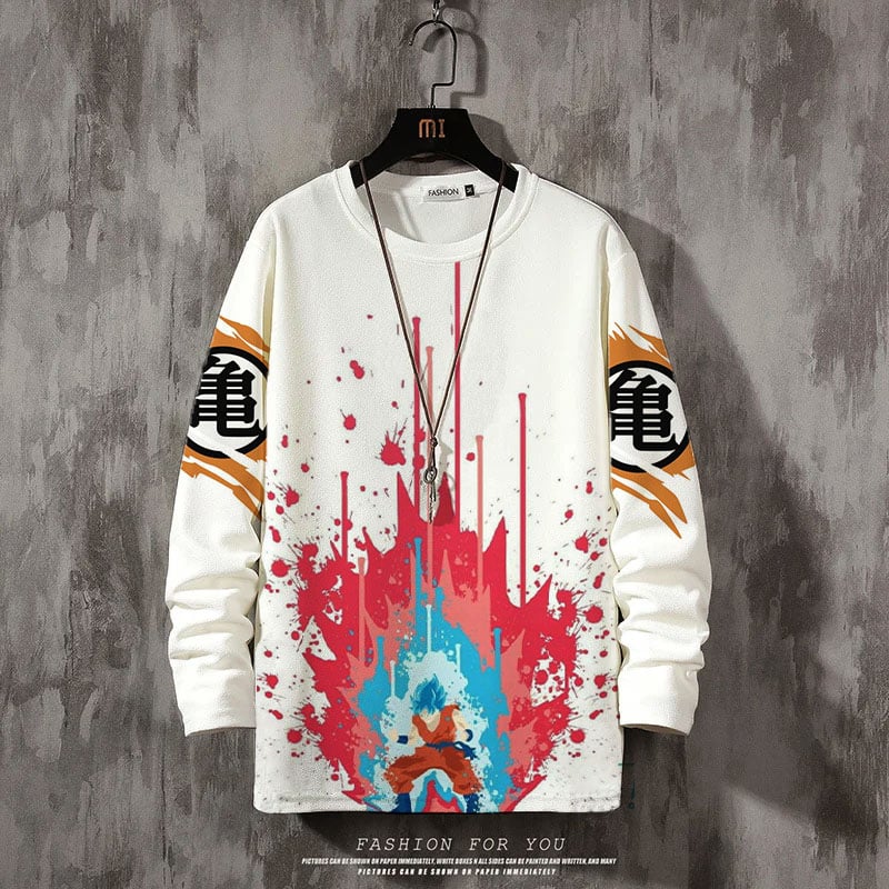 Men's Comic Printed Crew Neck Sweatshirt