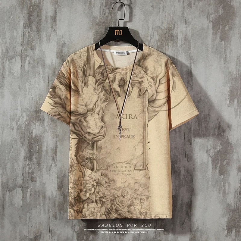 Men's Fashion Print Casual Short Sleeve T-Shirt