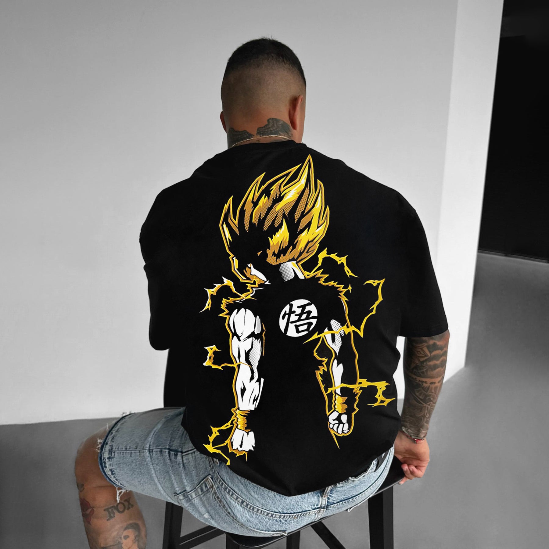 Oversize Dragon Ball Goku Print Tee