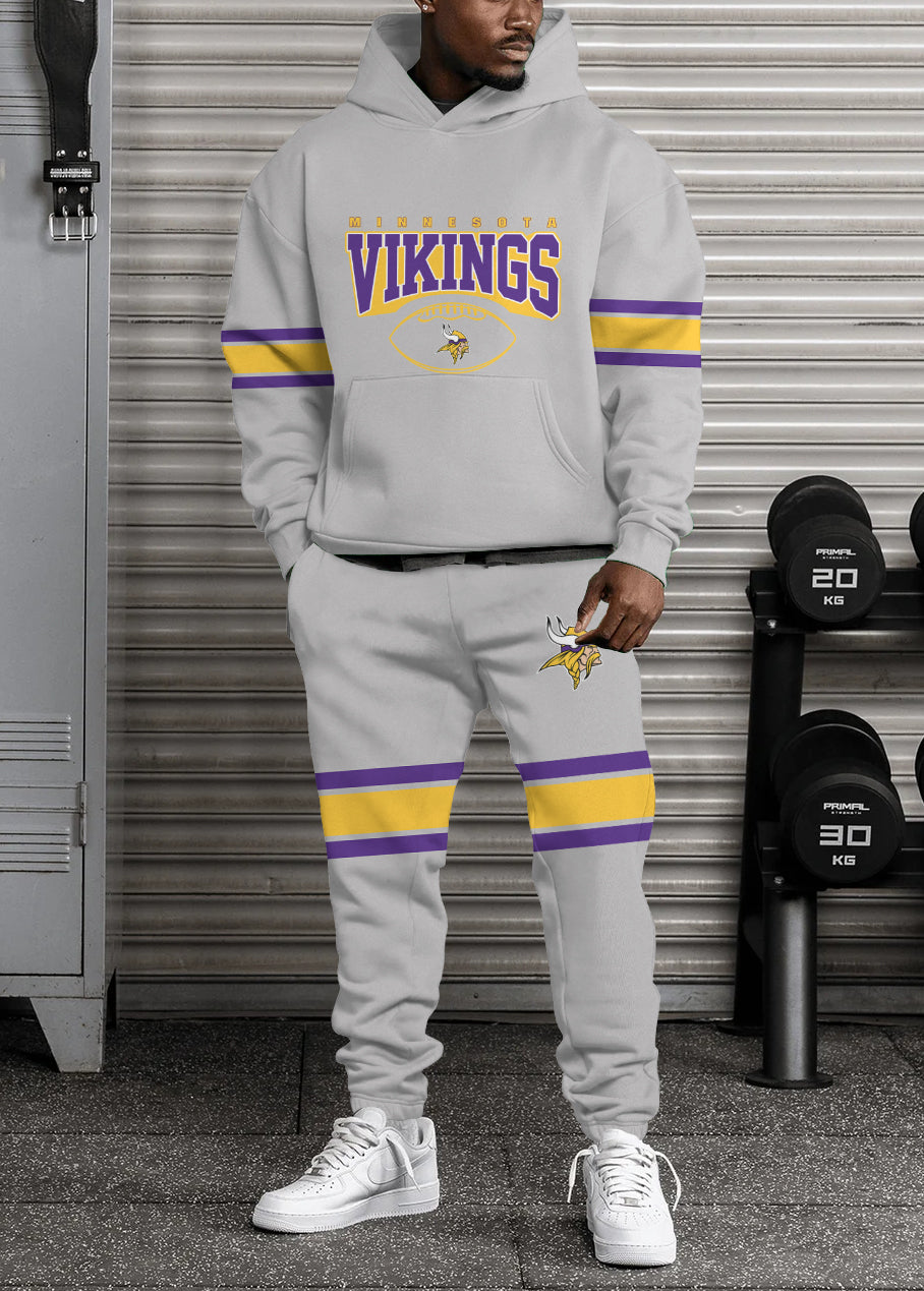 Minnesota Vikings 3D Printed Pullover Hoodie And Sweatpant 2pcs Tracksuits