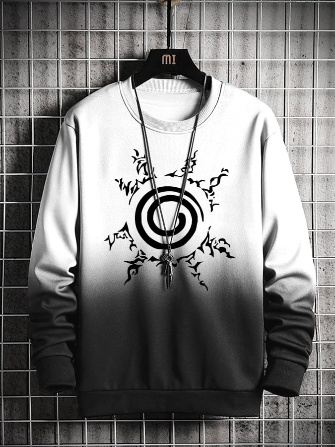 Men's Fashion Casual Gradient Printed Sweatshirt