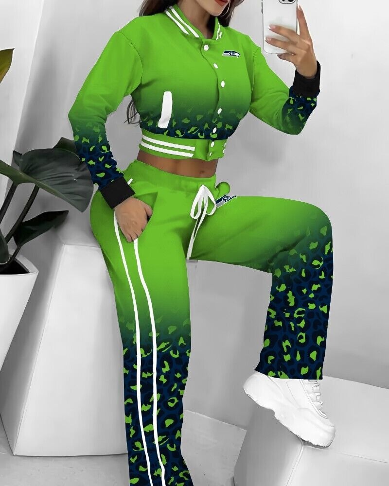 Seattle Seahawks 3D Printed Varsity Jacket Set