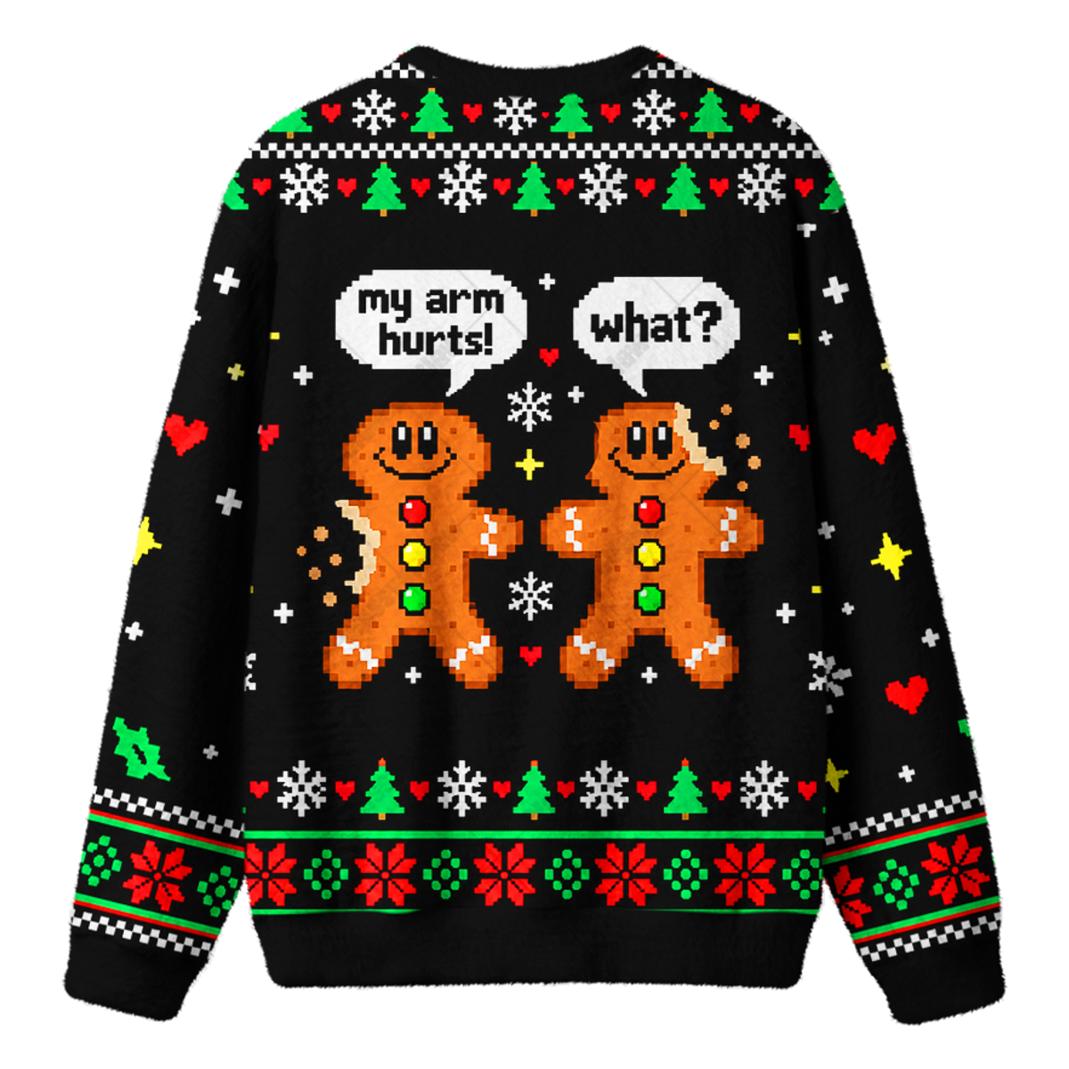 GINGERBREAD JOKE UGLY CHRISTMAS SWEATSHIRT — image 2