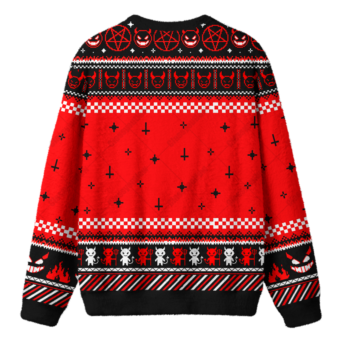 LONG-HAIRED GIRL WITH DESIRES UGLY CHRISTMAS SWEATSHIRT — image 2