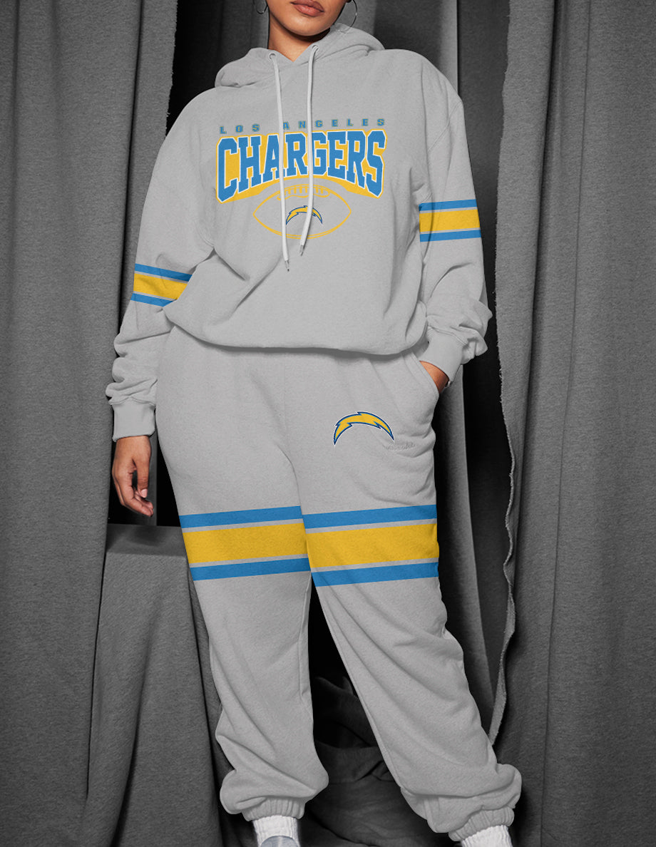 Los Angeles Chargers 3D Printed Pullover Hoodie And Sweatpant 2pcs Tracksuits