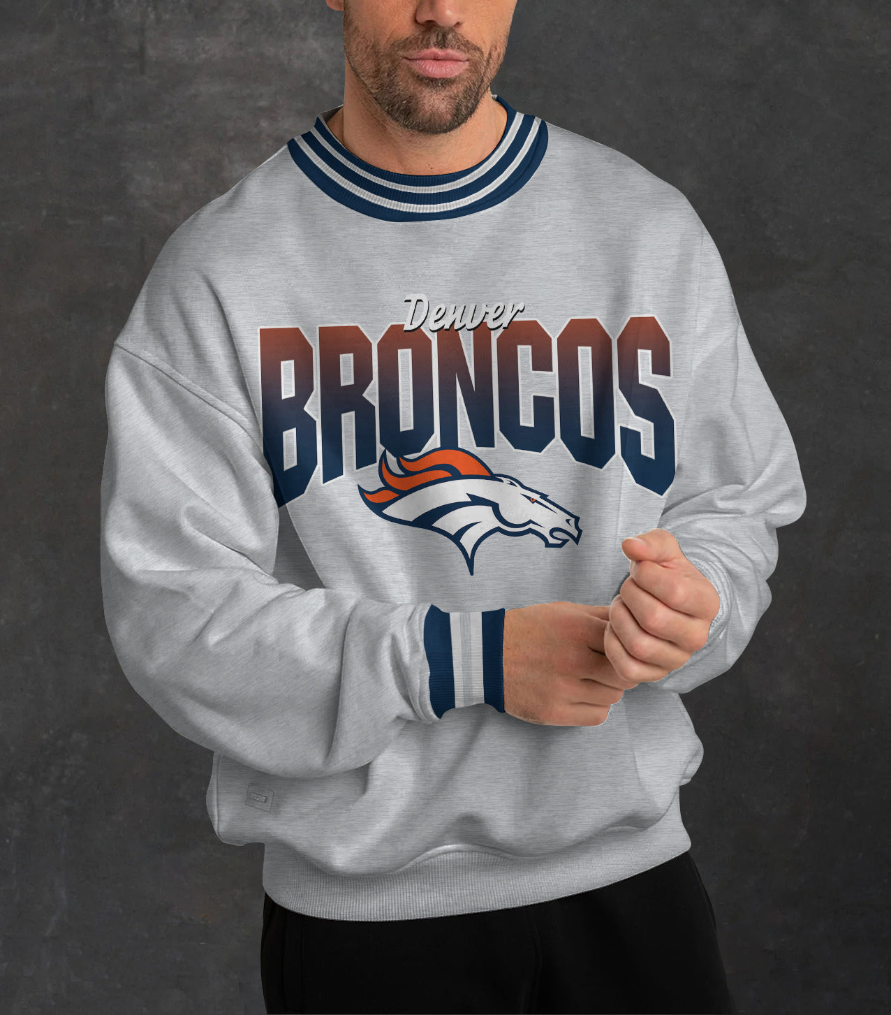 Denver Broncos 3D Limited Edition Crew Neck sweatshirt