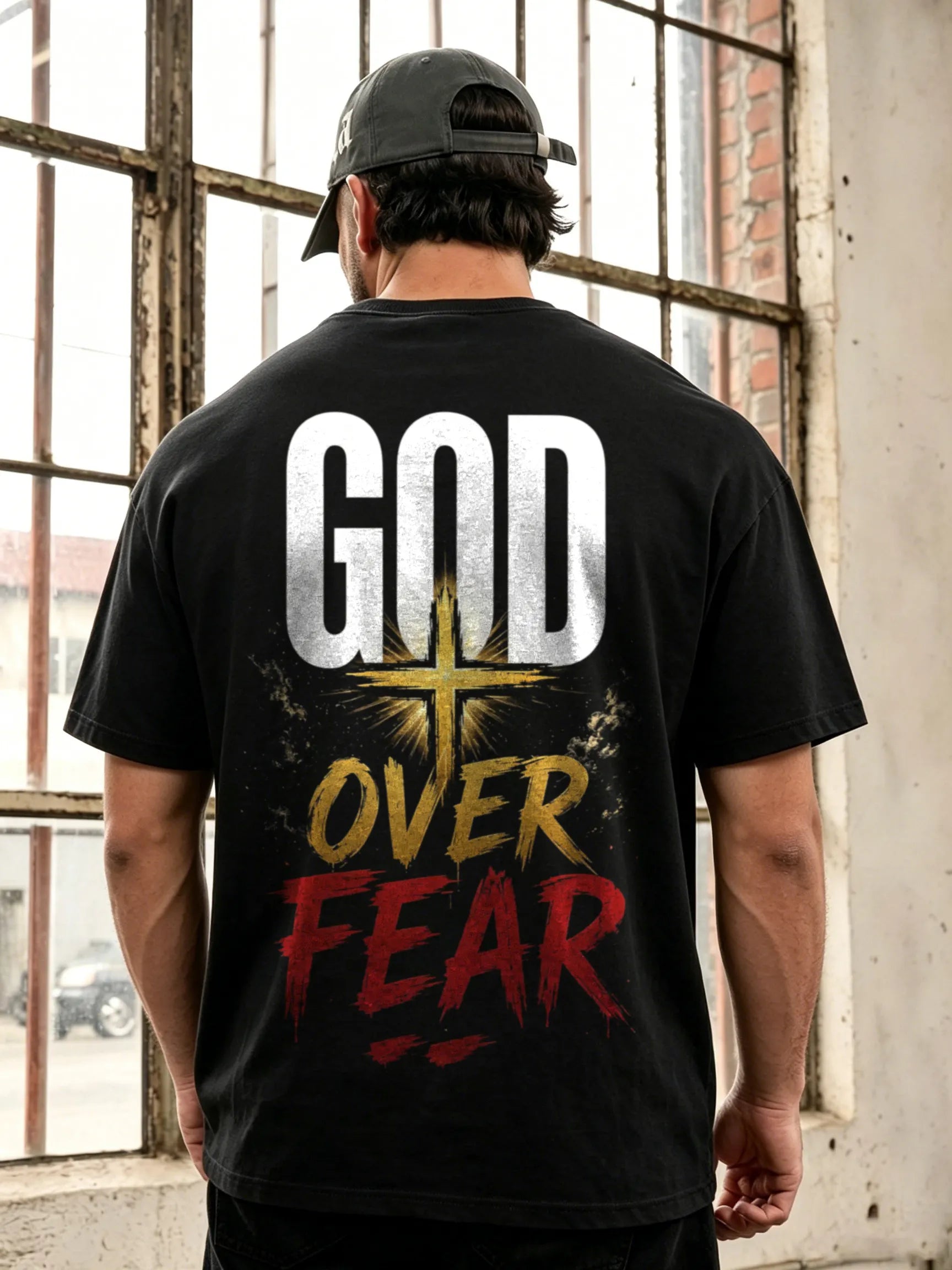 God Over Fear Printed Men's T-shirt
