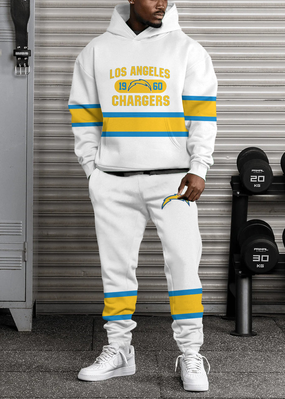 Los Angeles Chargers 3D Printed Pullover Hoodie And Sweatpant 2pcs Tracksuits
