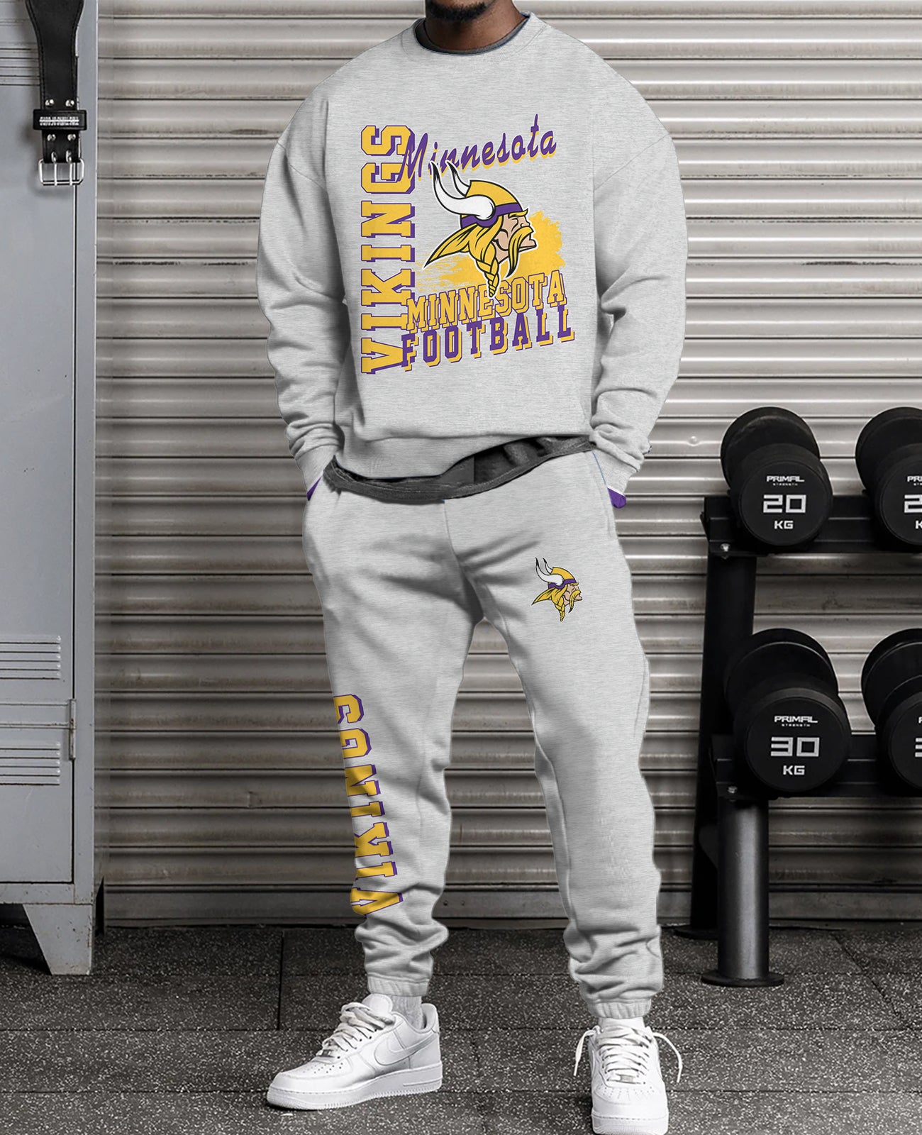 Minnesota Vikings   3D sweatsuit and sweatpants 2 piece outfits