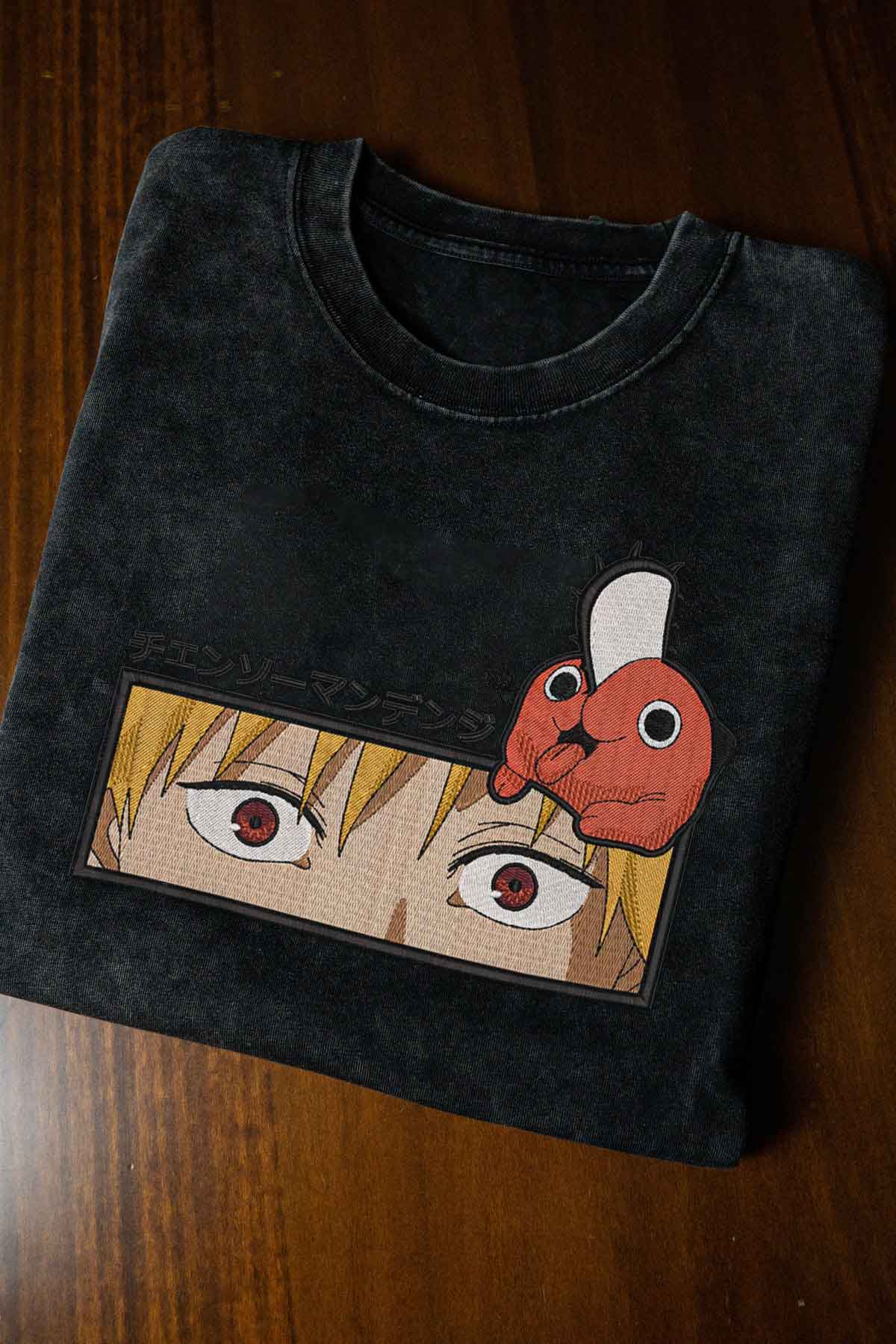 Denji x Pochita Embroidery Tee