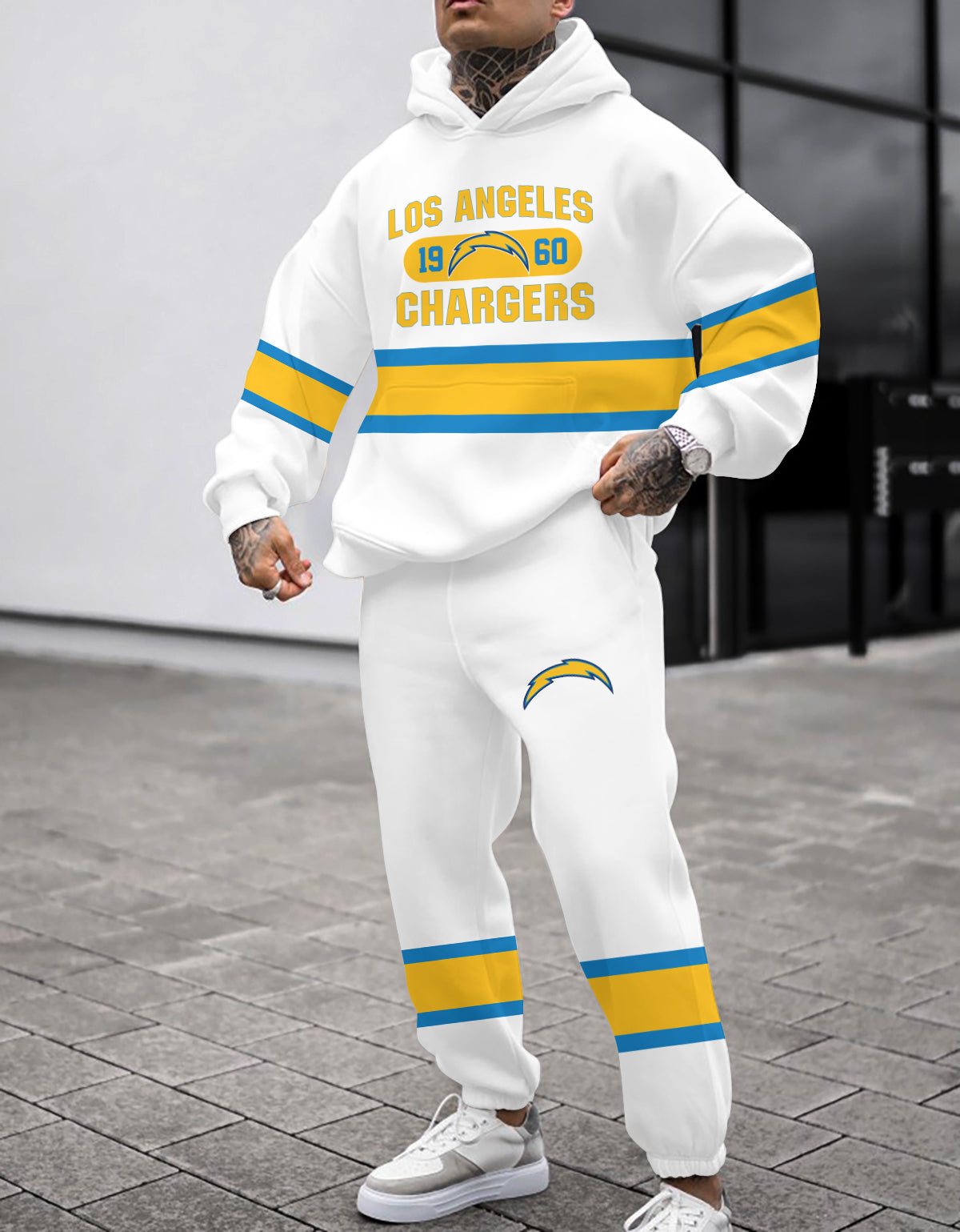 Los Angeles Chargers 3D Printed Pullover Hoodie And Sweatpant 2pcs Tracksuits