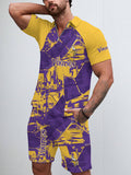 Minnesota Vikings Limited Edition ZIP Polo Shirt And Shorts Two-Piece Suits