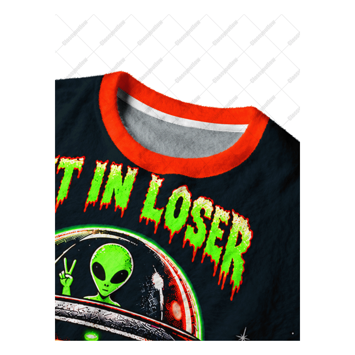 UFO ABDUCTION UGLY CHRISTMAS SWEATSHIRT — image 3