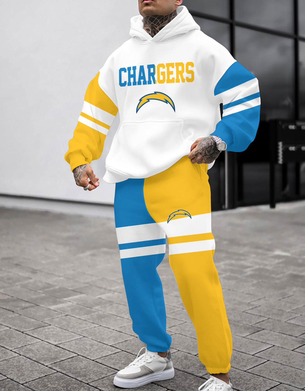 Los Angeles Chargers 3D Printed Pullover Hoodie And Sweatpant 2pcs Tracksuits