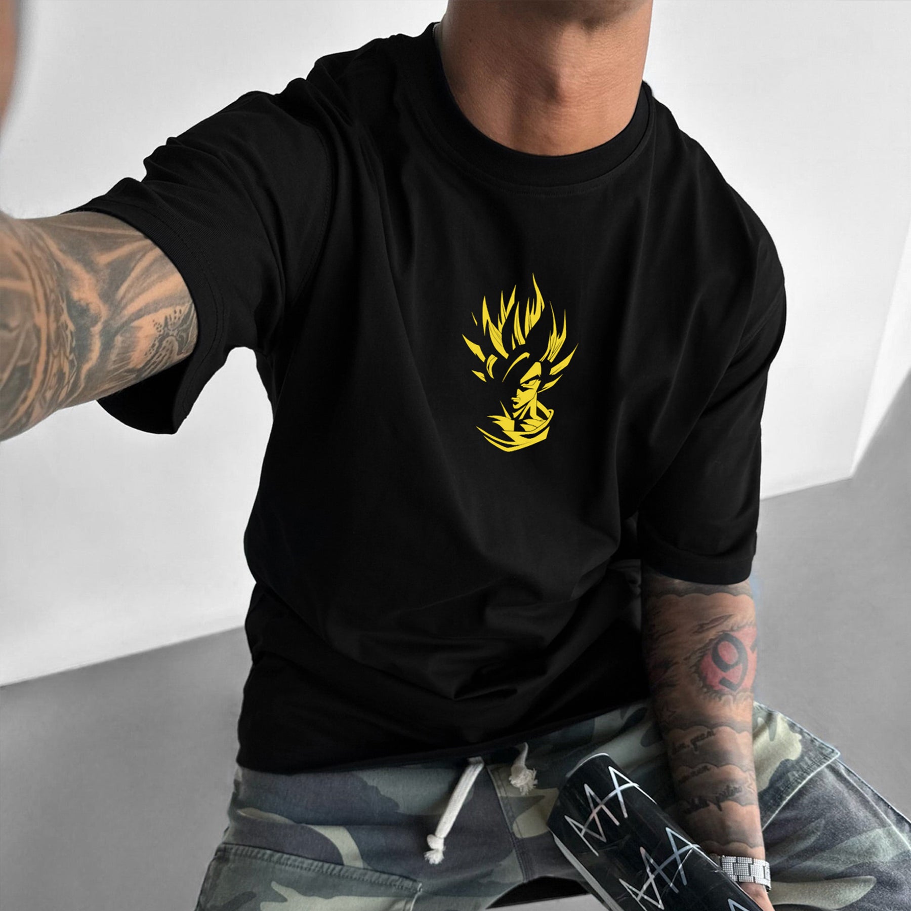 Oversize Dragon Ball Goku Print Tee