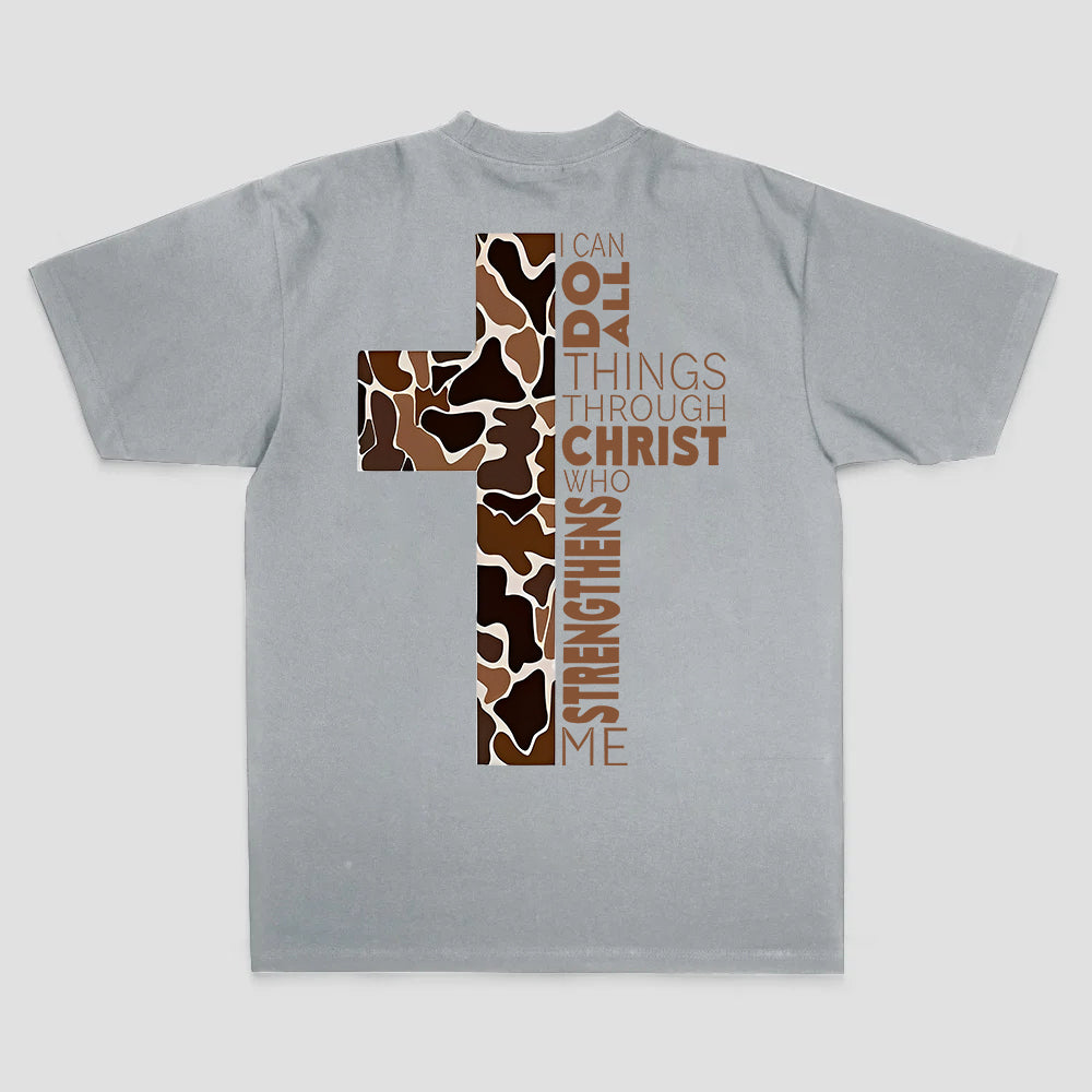 I Can Do All Things Through Christ Who Strengthens Me Printed Men's T-shirt