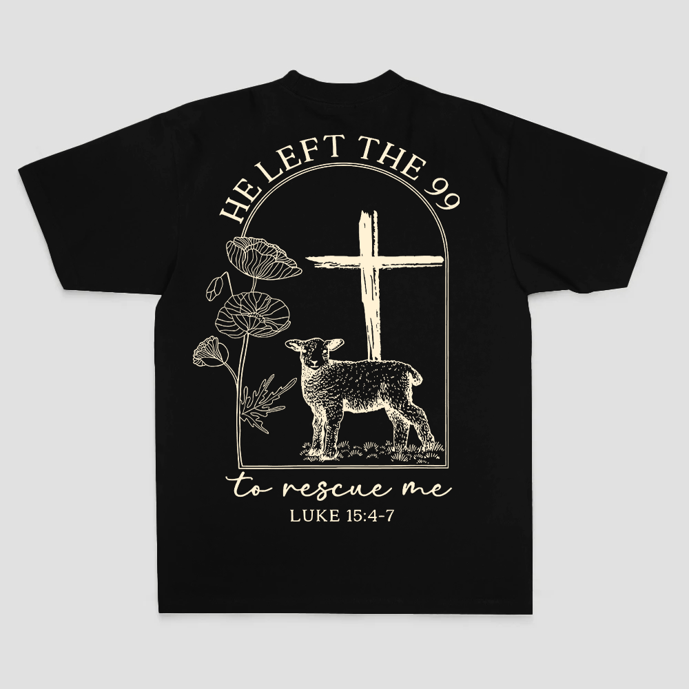 He Left The 99 To Rescue Me Printed Men's T-shirt