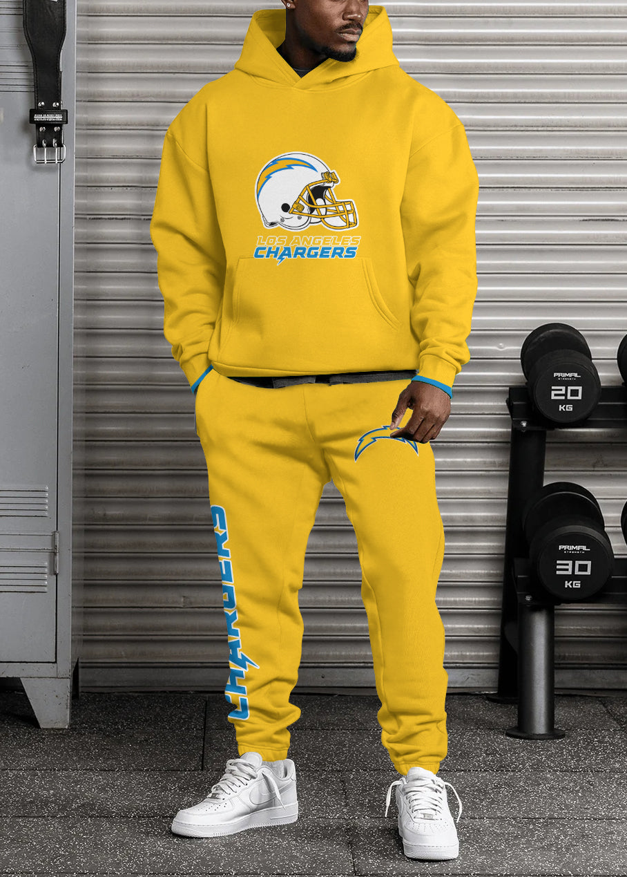 Los Angeles Chargers 3D Printed Pullover Hoodie And Sweatpant 2pcs Tracksuits