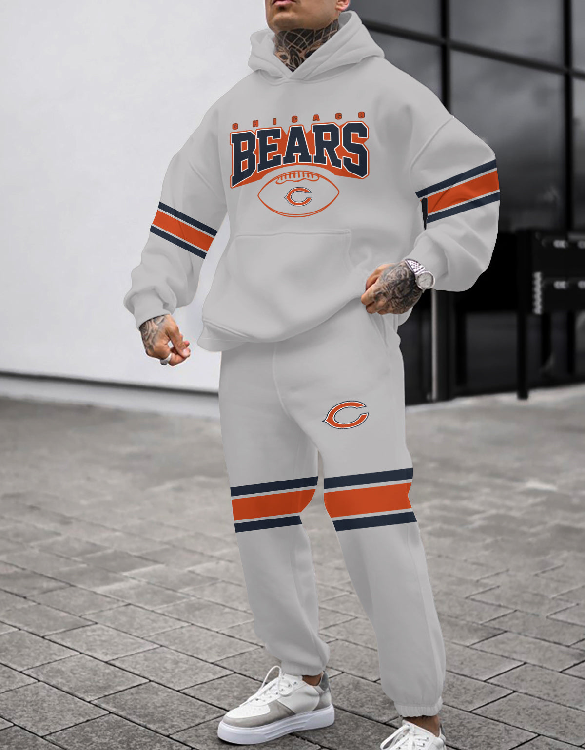 Chicago Bears 3D Printed Pullover Hoodie And Sweatpant 2pcs Tracksuits