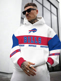 Buffalo Bills Printed Hooded Pocket Pullover Hoodie
