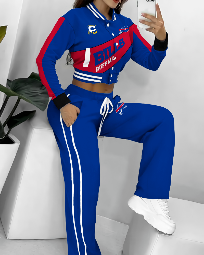 Buffalo Bills  3D Printed Varsity Jacket Set