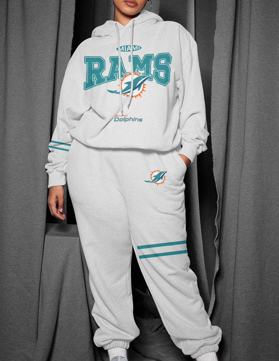 Miami Dolphins 3D Printed Pullover Hoodie And Sweatpant 2pcs Tracksuits