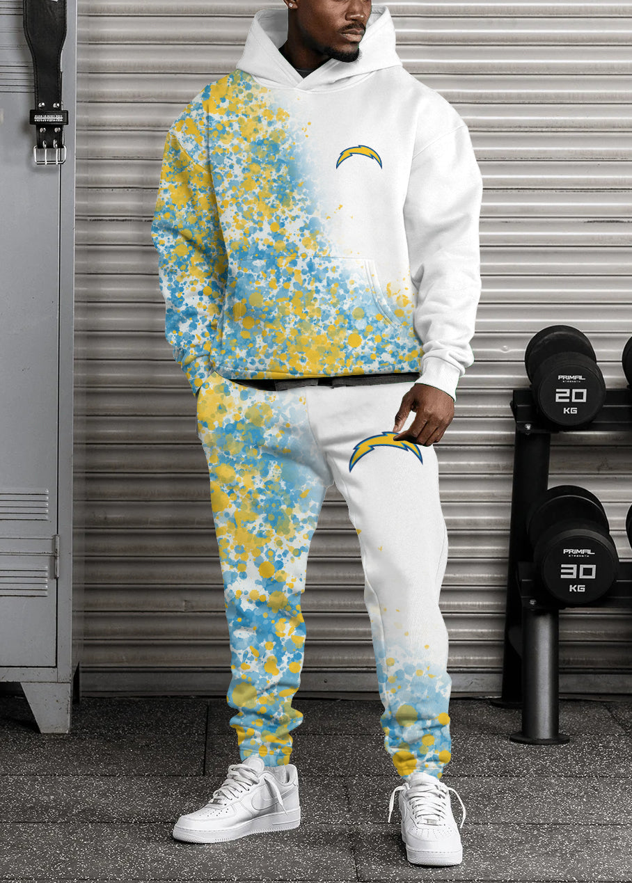 Los Angeles Chargers 3D Printed Pullover Hoodie And Sweatpant 2pcs Tracksuits