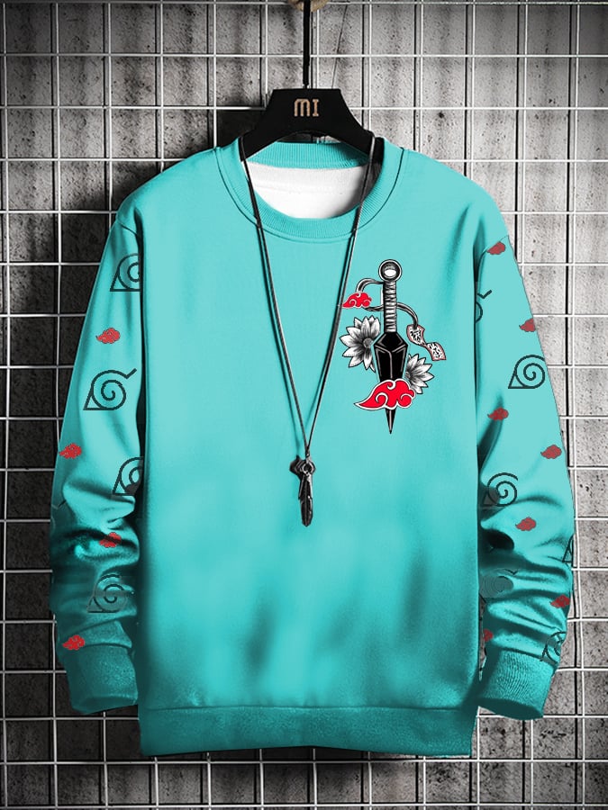 Men's Fashion Casual Gradient  Printed Sweatshirt