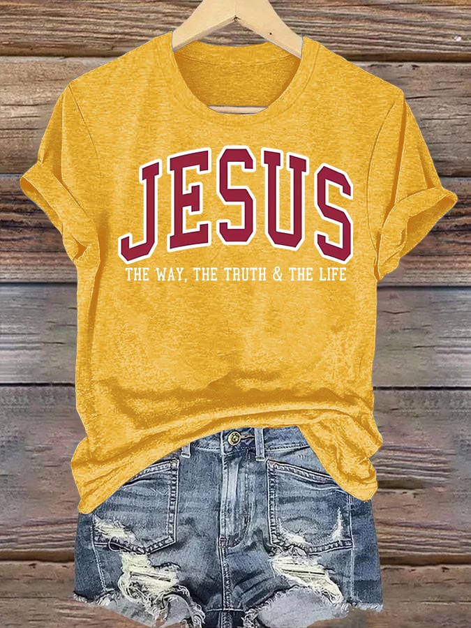 Women's  JESUS THE WAY, THE TRUTH & THE LIFE printed T-shirt