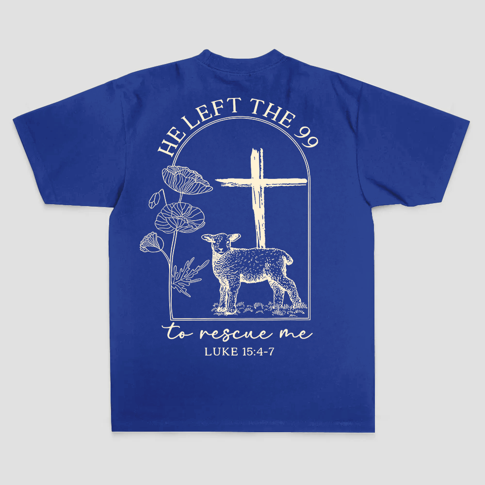 He Left The 99 To Rescue Me Printed Men's T-shirt