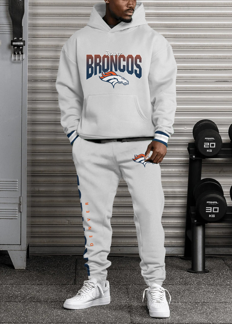 Denver Broncos 3D Printed Pullover Hoodie And Sweatpant 2pcs Tracksuits