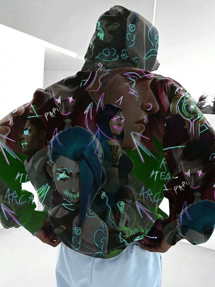 Men's  Printed Hooded Sweatshirt