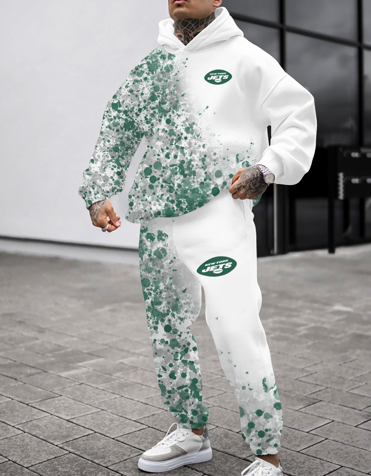 New York Jets 3D Printed Pullover Hoodie And Sweatpant 2pcs Tracksuits
