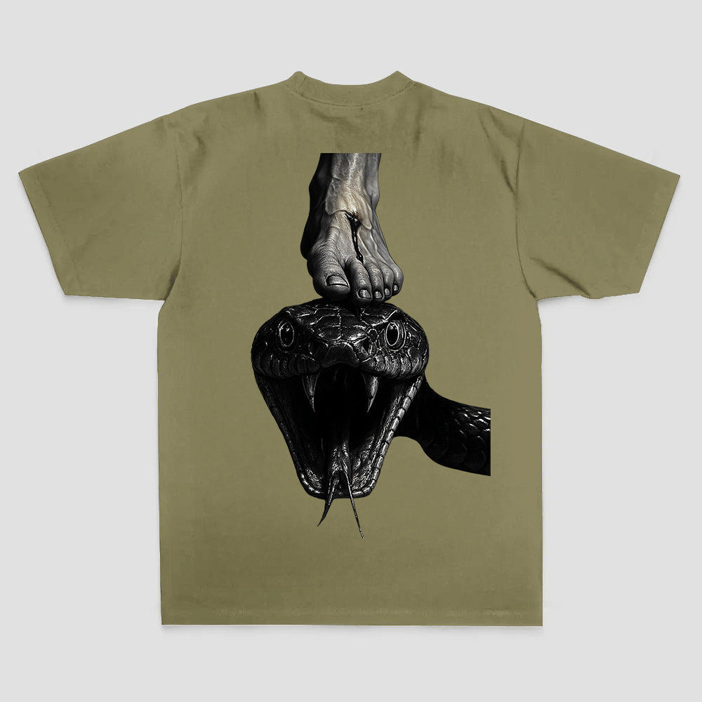 Snake Under Foot Printed Men's T-shirt
