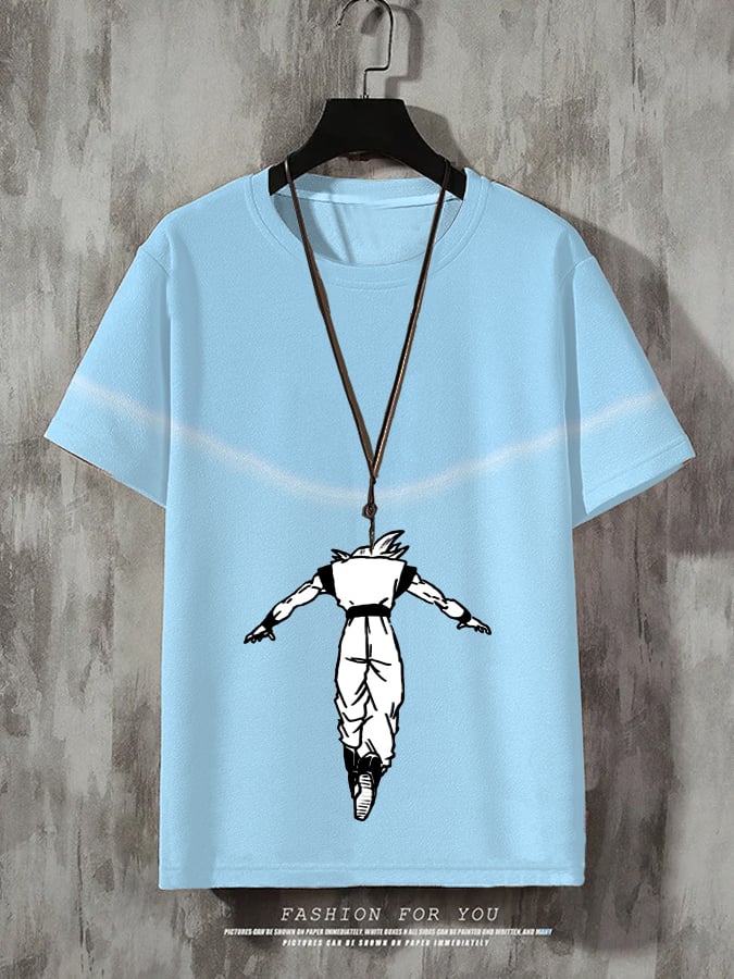 Men's Fashion Anime Printed Casual T-Shirt